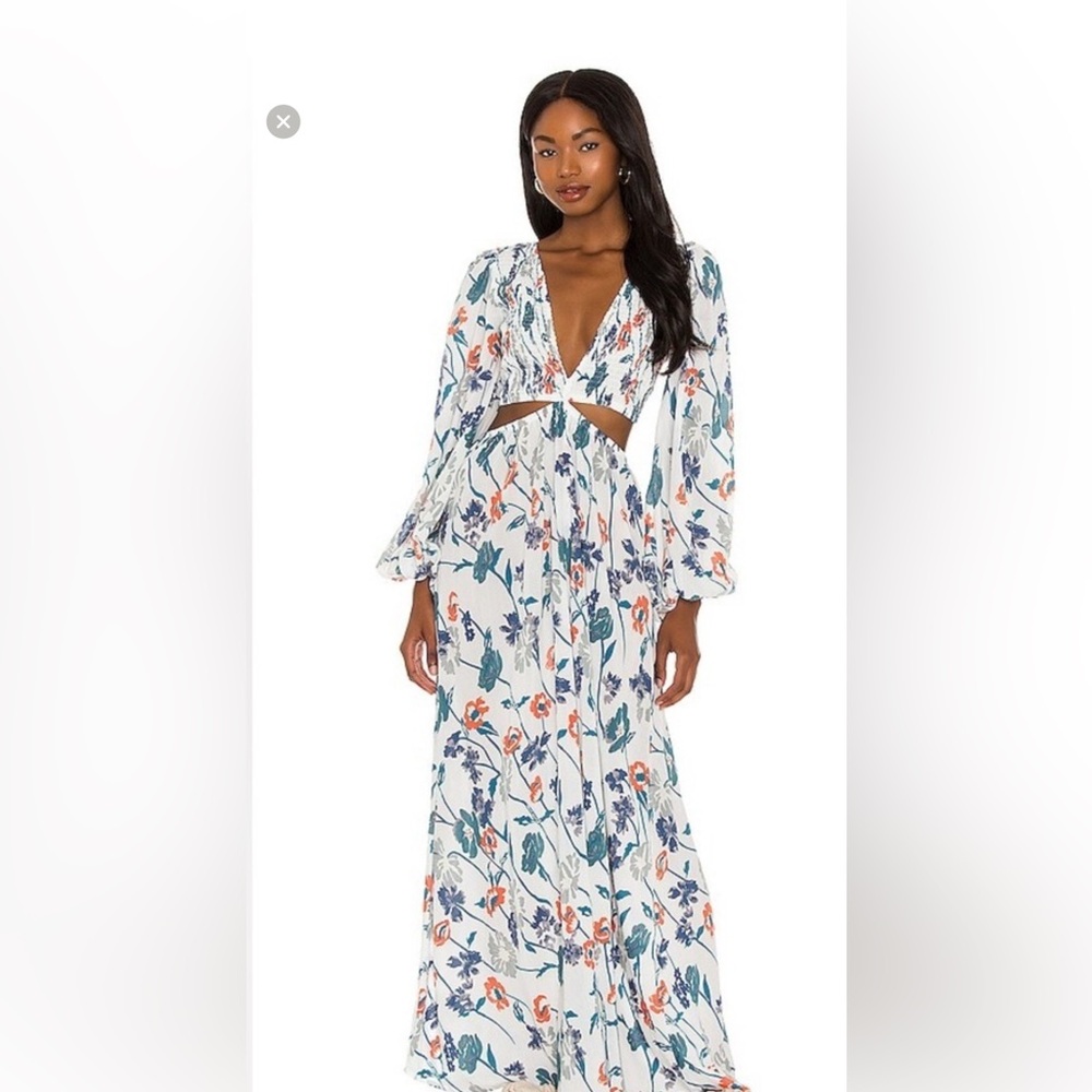 Indy Floral Maxi Dress with Long Sleeves